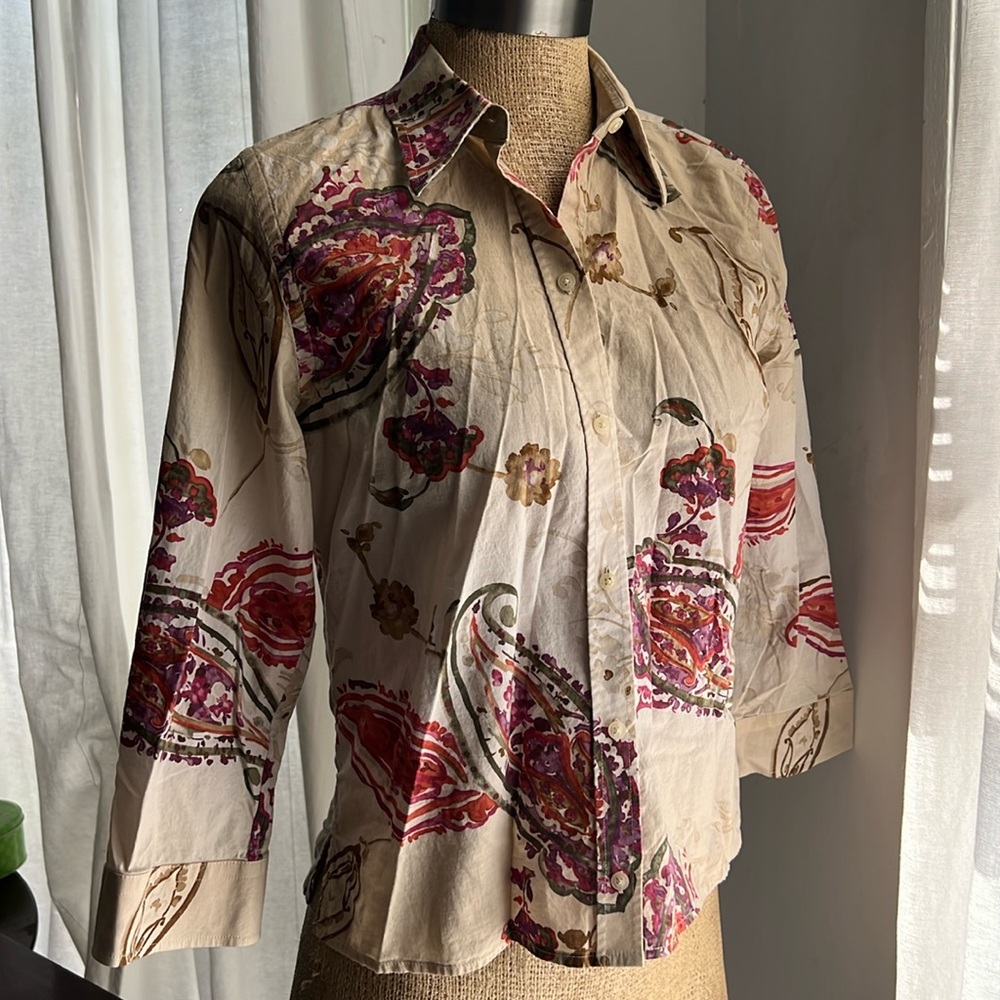 Ralph Lauren watercolor button down-S